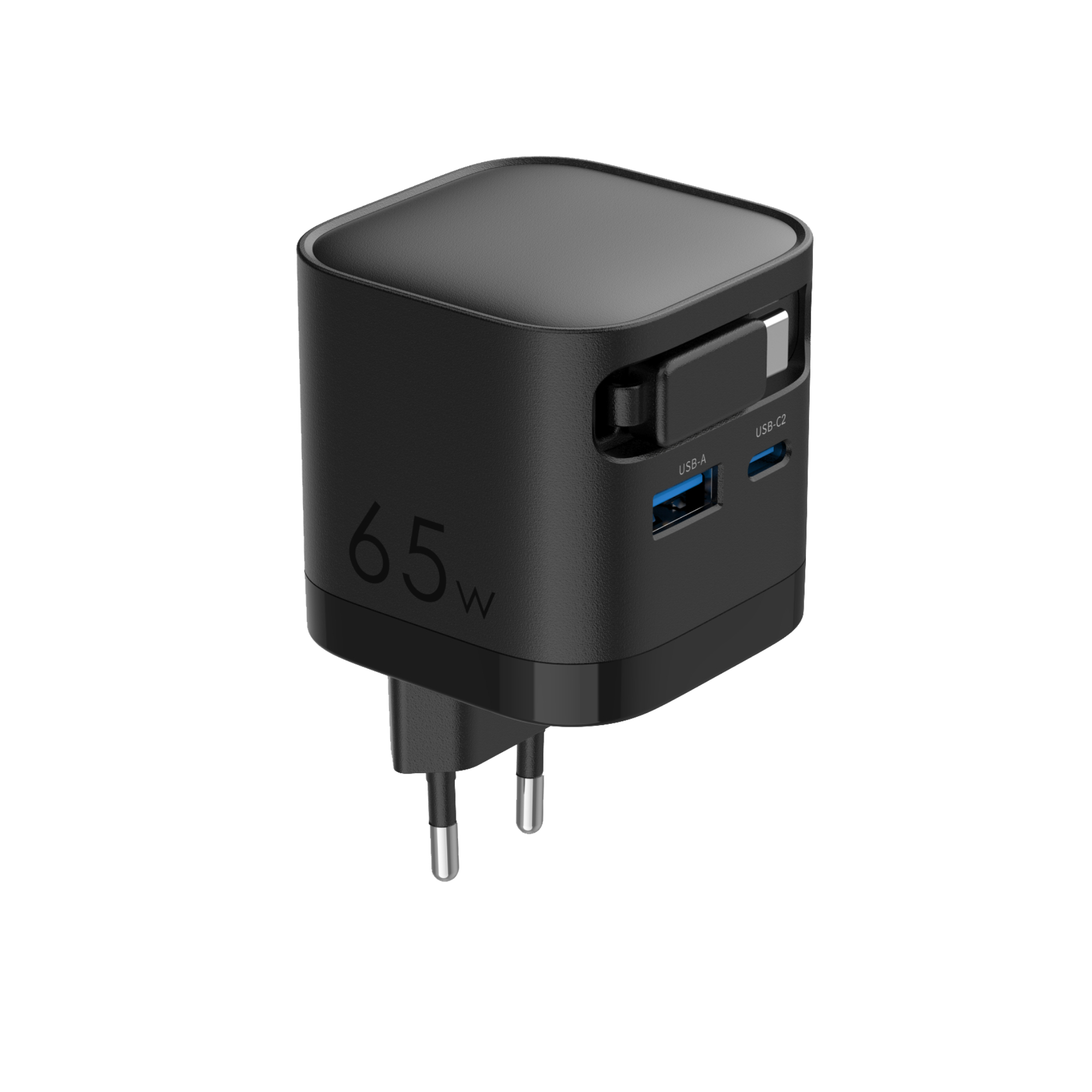 Gan Teknoloji 2PD + USB Hızlı Seyahat Şarj Cihazı 65W Kablolu