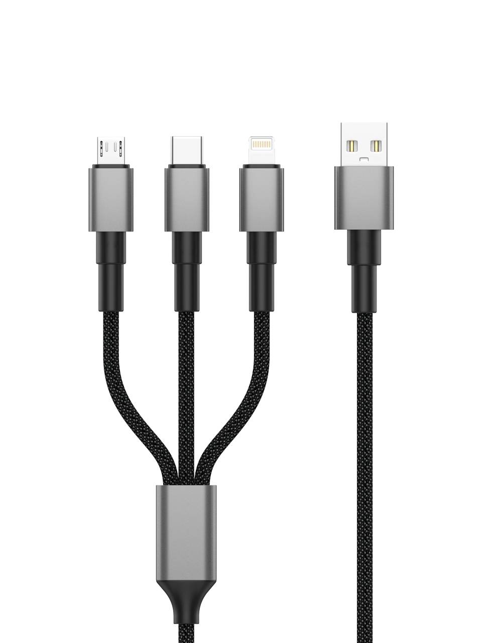 Premium 3-in-1 Örgülü Multi-Charging Cable