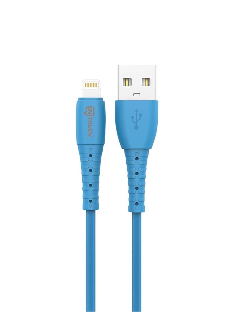 Soft 2.4A Lightning USB Şarj ve Data Kablosu Mavi