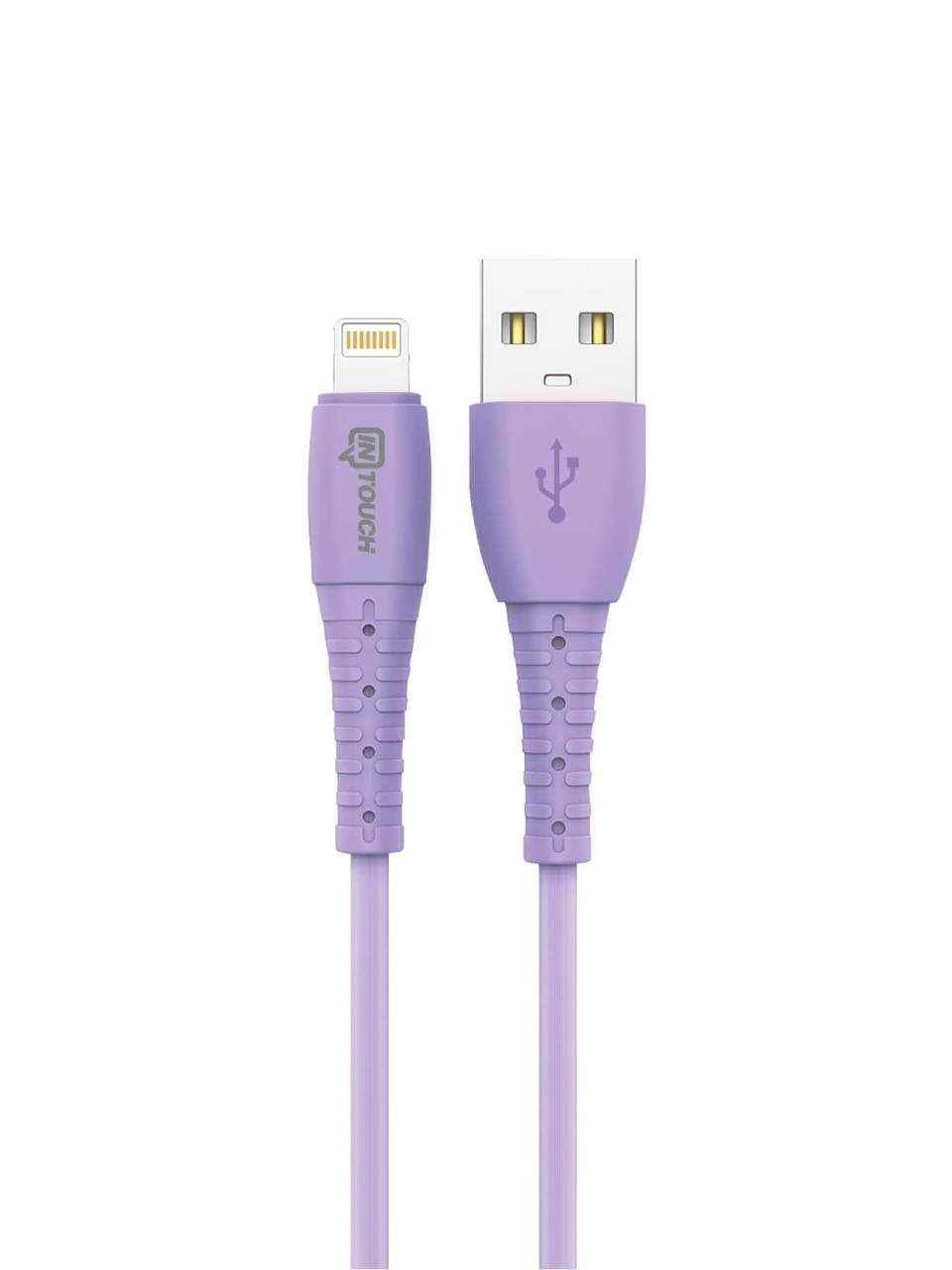 Soft 2.4A Lightning USB Şarj ve Data Kablosu Mor