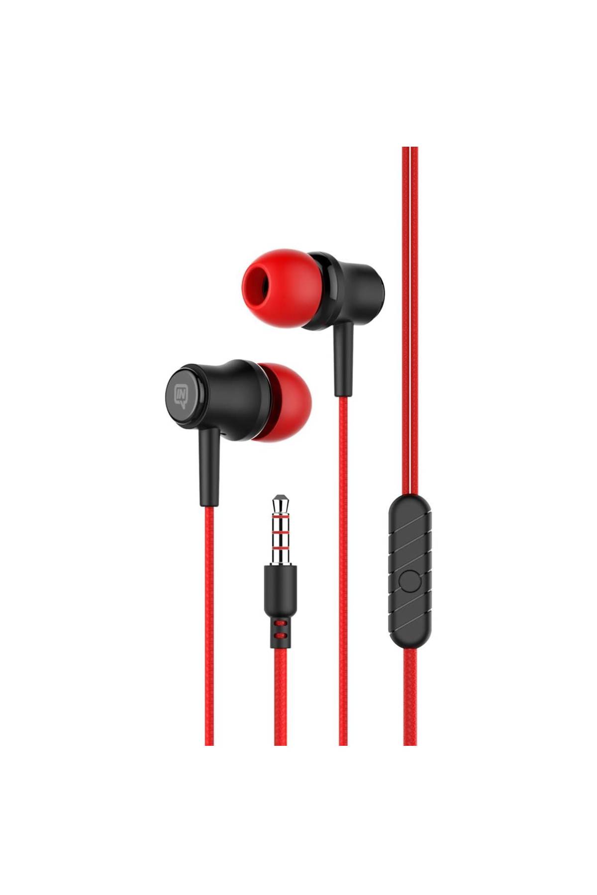 Stereo Kablolu Silikonlu Kulaklık Kırmızı